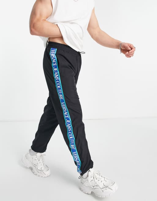 Versace Jeans Couture taping trackies in black