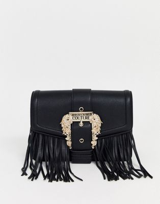 Versace Jeans - Couture - Tas met flap en kwastje-Zwart