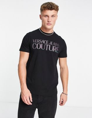 Versace Jeans Couture thick logo t-shirt in black