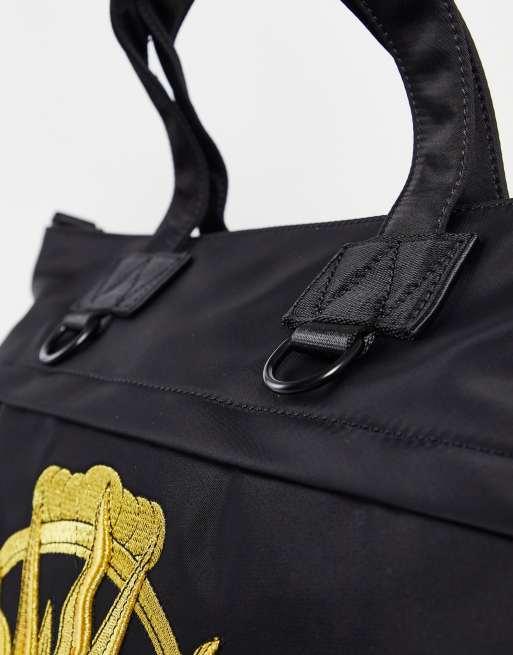 Versace Jeans Couture – Tragetasche in Schwarz mit Sonnenstickerei, 3 von 4