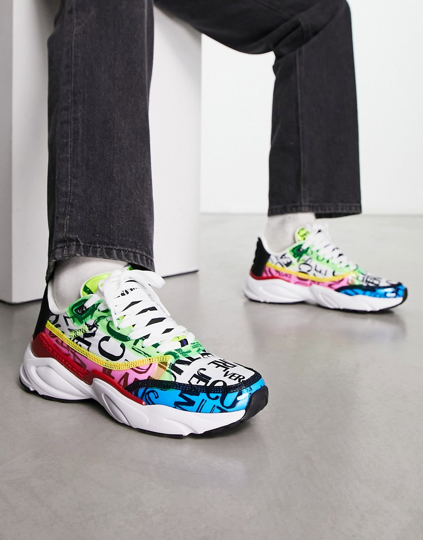 Versace Jeans Couture wave running trainers in multi