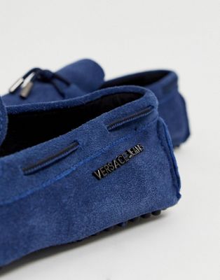 Versace Jeans driving shoes in blue | ASOS