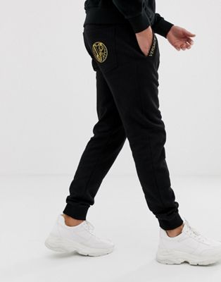 Versace Jeans - Skinny joggingbroek met logo op de achterkant-Zwart