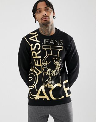 versace sweatshirt gold
