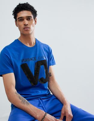 versace jeans t shirt blue