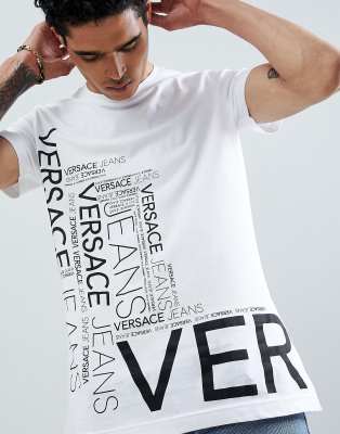 versace jeans white t shirt