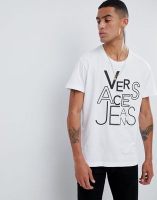 Versace Jeans - T-shirt met logoprint-Zwart