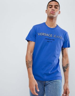 versace jeans t shirt blue