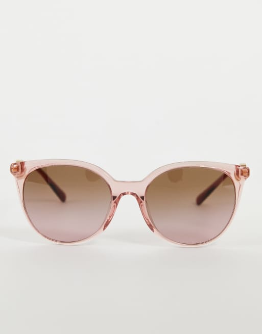 Versace - Lunettes de soleil oversize rondes pour femme - Rose 0VE4404, 3 de 4