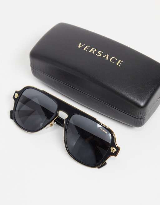 Versace mens aviator clearance sunglasses