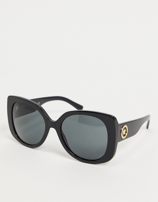 Versace oversized square sunglasses in black 0VE4387