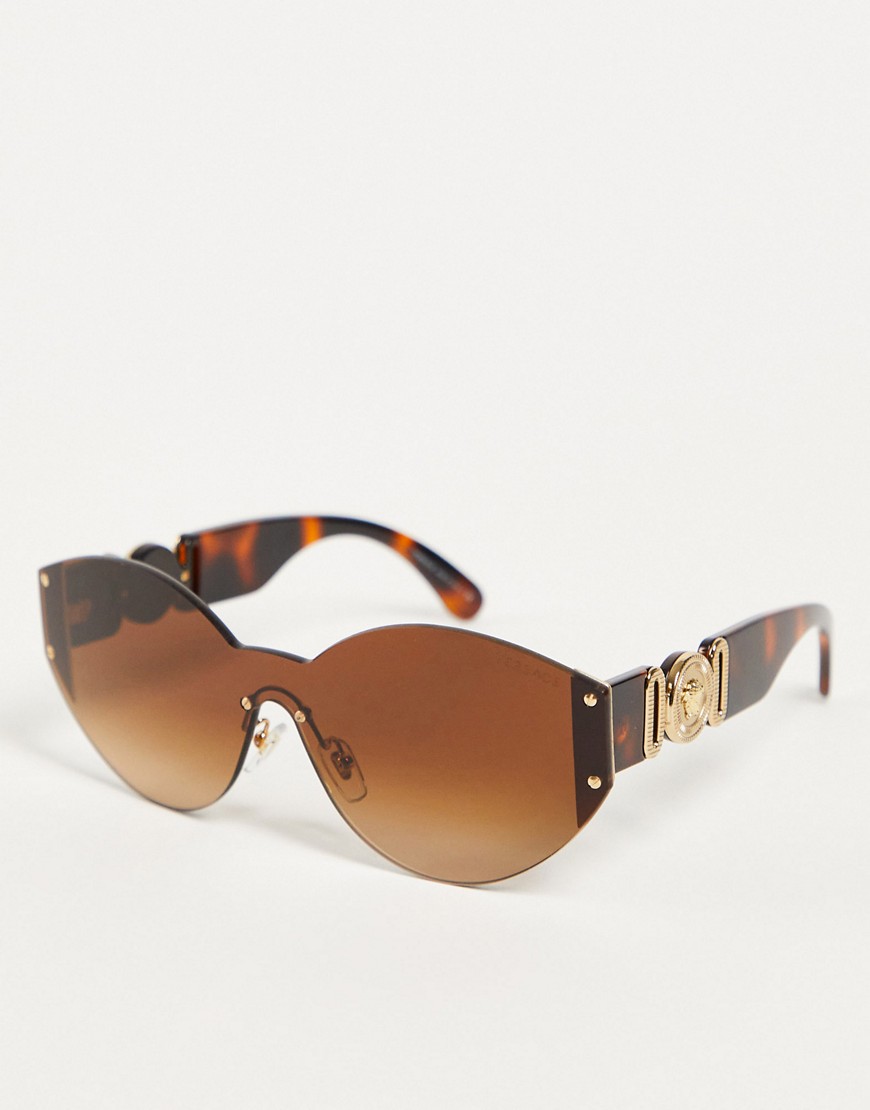 Versace - Oversized vierkante zonnebril voor dames in goud 0VE2224