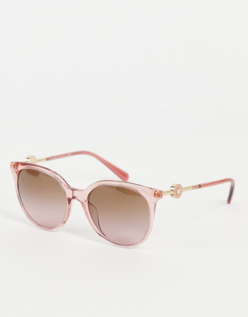Versace - Oversized vierkante zonnebril voor dames in roze 0VE4404