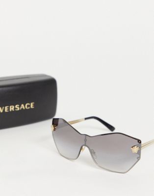 rimless versace sunglasses