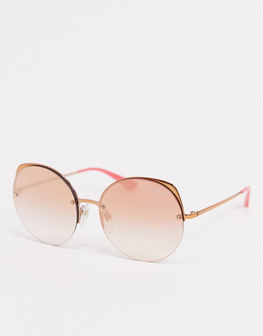 Versace - Ronde zonnebril in roze