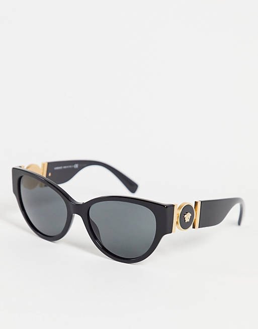 Versace womens cat eye sunglasses in black 0VE4368