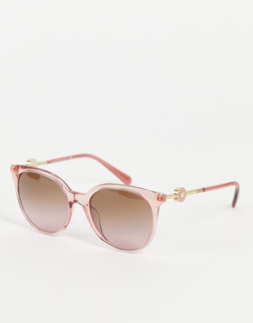 Versace womens oversized round sunglasses in pink 0VE4404