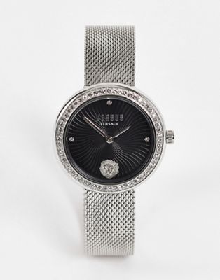Versus Versace black dial swarovski strap watch