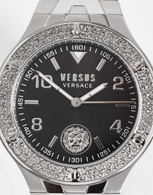 Versace horloge heren discount zilver