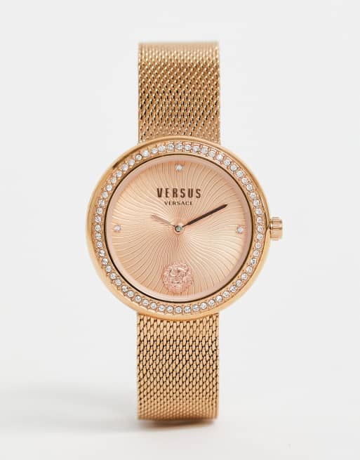 Versus Versace Lea Bracelet Watch In Rose Gold Asos
