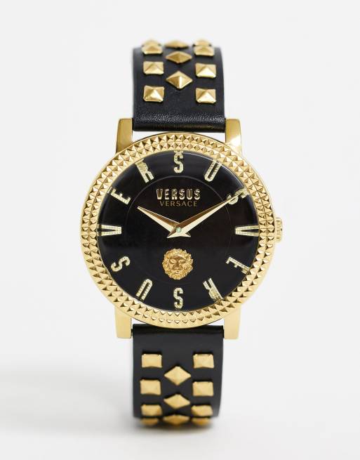 Versus Versace - Pigalle - Montre en cuir - Noir | ASOS