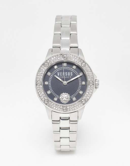 Versace silver watch hot sale