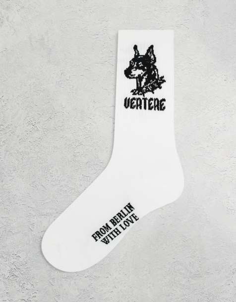 Vertere Berlin bark socks in white - view 1