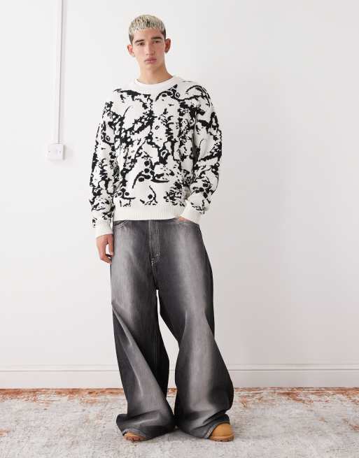 Vertere Berlin - Delta - Maglione beige con stampa nera, 2 di 5