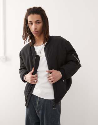 Vertere Berlin Embroidered Logo Padded Bomber Jacket