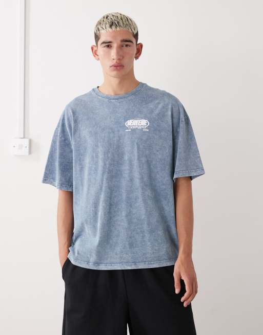 Vertere Berlin – Energy – Sprany szary T-shirt oversize z nadrukiem na plecach, 3 z 5