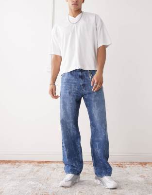 Vertere Berlin Geo Pattern Baggy Fit Jeans