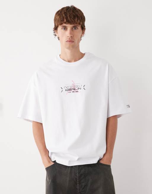 Vertere Berlin - Higher States - Hvid oversized T-shirt med print på ryggen, 3 af 5