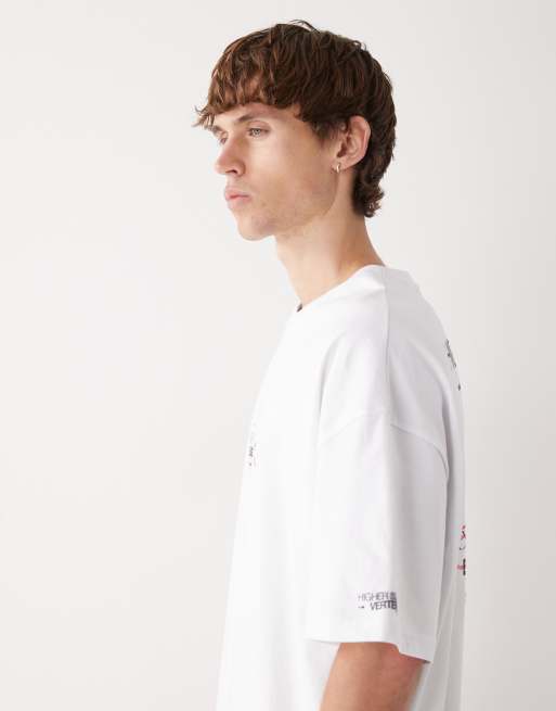 Vertere Berlin - Higher States - Hvid oversized T-shirt med print på ryggen, 4 af 5