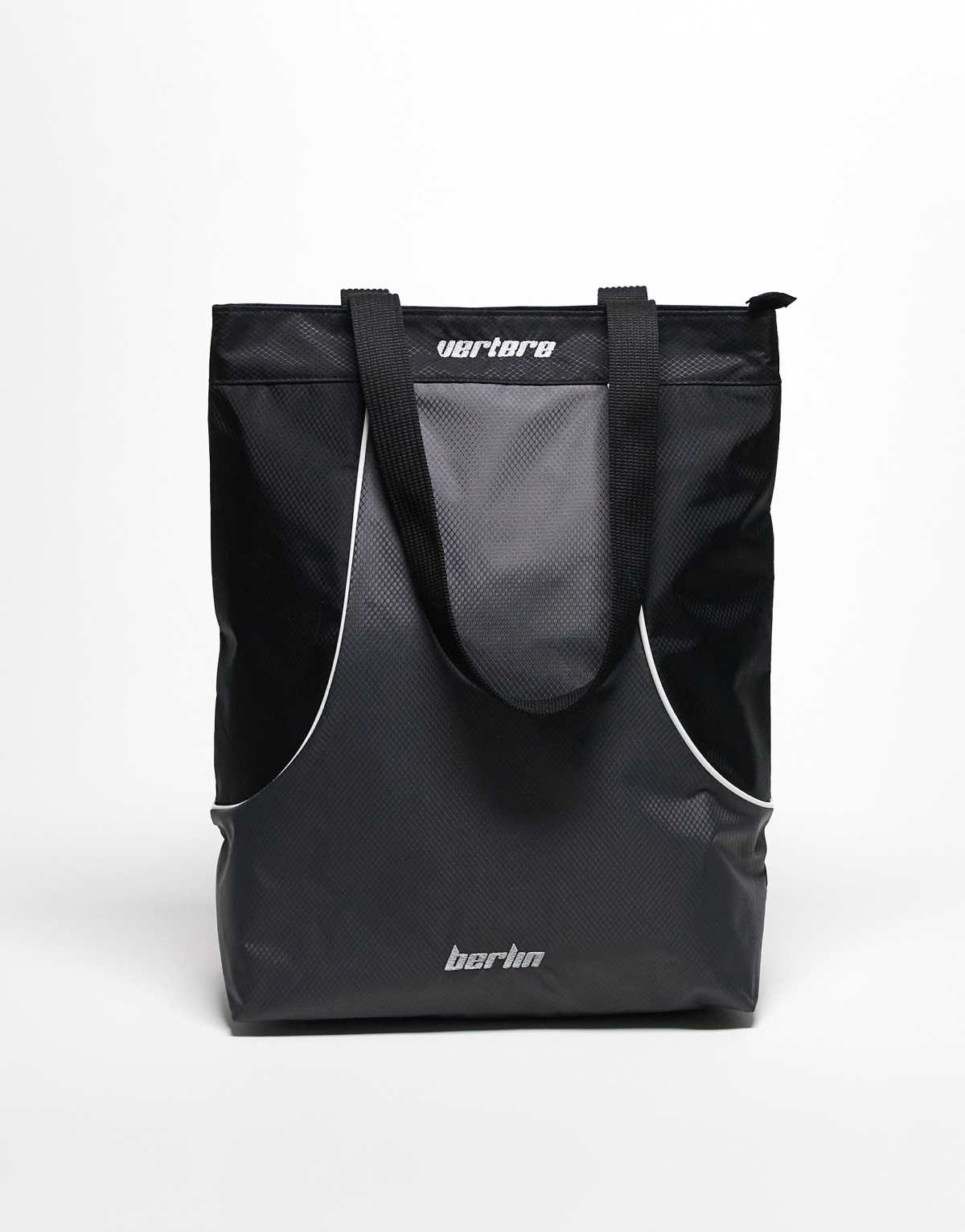 Vertere Berlin logo contrast panel shopper in grey and black