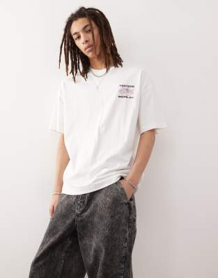 VERTERE BERLIN LOGO SWIRL BACK PRINT OVERSIZED T-SHIRT 