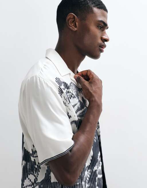 Vertere Berlin - Morph - Camisa color crema y negra de viscosa