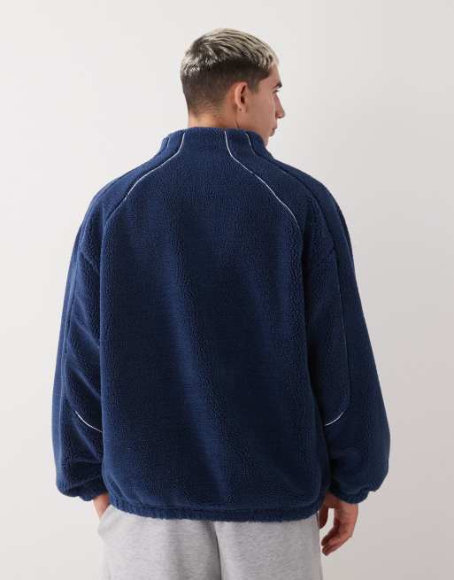 Vertere Berlin Nite Polar zip through fleece jacket in navy