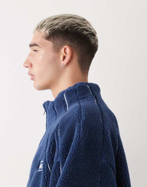 Vertere Berlin Nite Polar zip through fleece jacket in navy