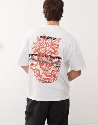 Vertere Berlin – Oversize-T-Shirt in Weiß mit Product of Berlin-Rückenprint - view 1