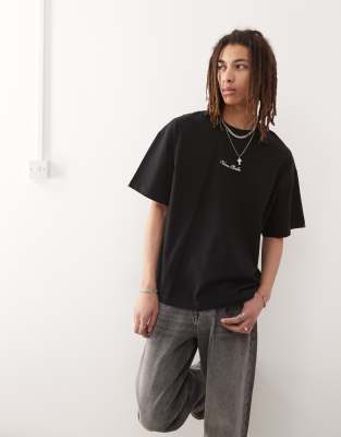 VERTERE BERLIN ROSE FLAME BACK PRINT OVERSIZED T-SHIRT 