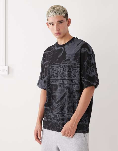 Vertere Berlin – Seduction – Svart t-shirt i oversize med heltäckande tryck - view 1