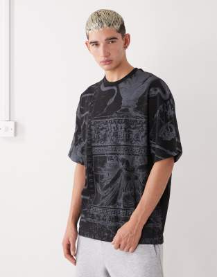 Vertere Berlin - Seduction - T-shirt oversize à imprimé intégral - Noir