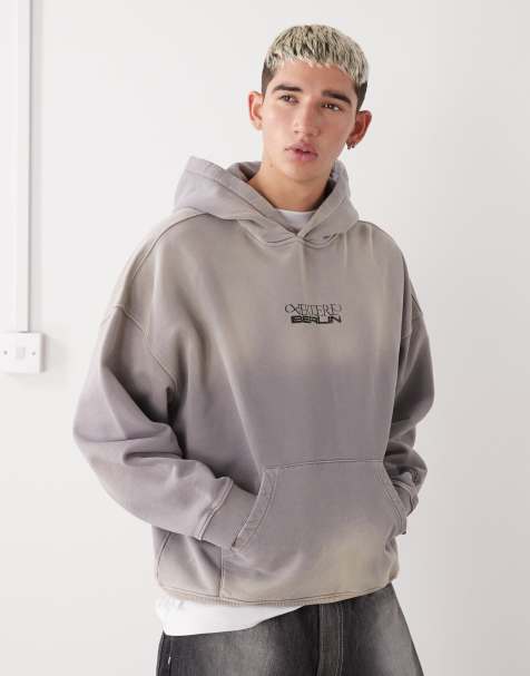 Vertere Berlin – Sprana szara bluza oversize z kapturem i logo - view 1