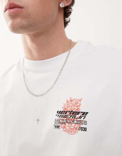 Vertere Berlin - T-shirt oversize avec imprimé Product of Berlin au dos - Blanc, 3 de 4