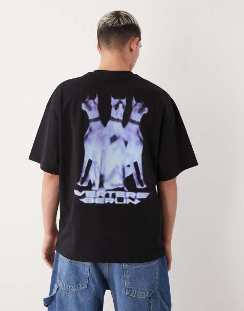 Vertere Berlin triplet oversized t-shirt in black with back print