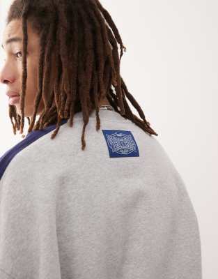 VERTERE BERLIN VINTAGE LOGO OVERSIZED SWEATSHIRT WITH SIDE STRIPES 