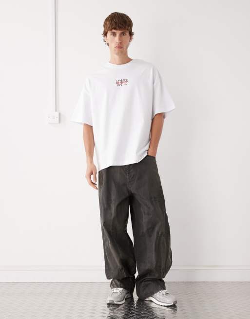 Vertere Berlin wire oversized t-shirt in white with back print, 2 of 5