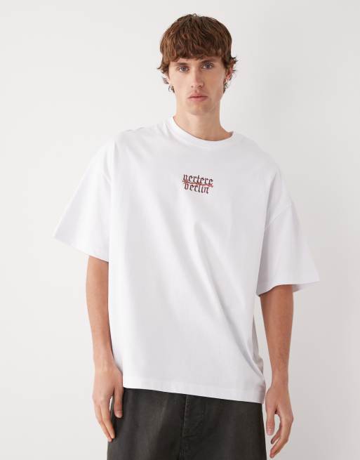 Vertere Berlin wire oversized t-shirt in white with back print, 3 of 5