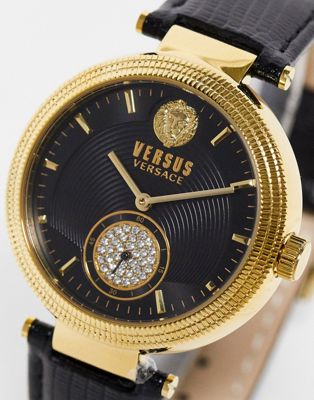 Verus Versace Star Ferry watch in black and gold