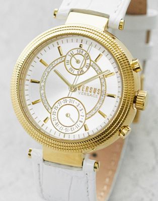 Verus Versace Star Ferry watch in white and gold